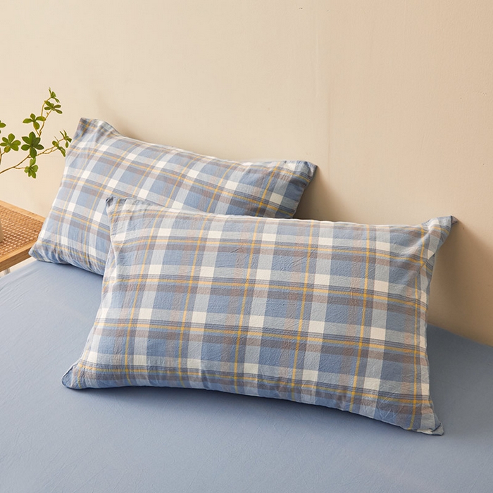 91家纺网 家纺一手货源 找家纺 秋泽家纺 2025新款全棉色织水洗棉棉花夏被夏凉被空调被 简兮蓝