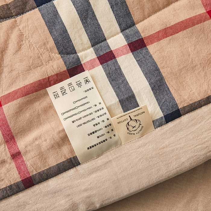 91家纺网 家纺一手货源 找家纺 秋泽家纺 2025新款全棉色织水洗棉棉花夏被夏凉被空调被 巴宝莉格