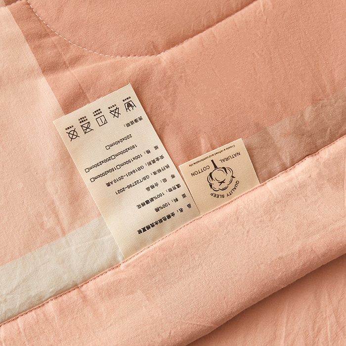 91家纺网 家纺一手货源 找家纺 秋泽家纺 2025新款全棉色织水洗棉棉花夏被夏凉被空调被 粉大格