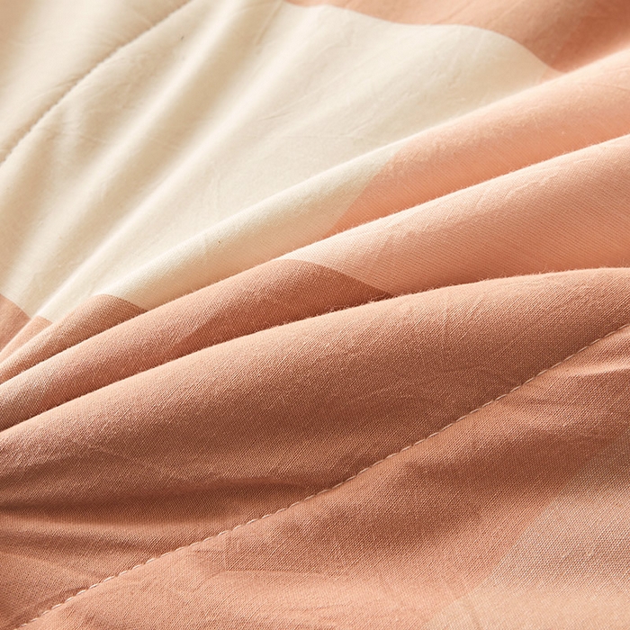 91家纺网 家纺一手货源 找家纺 秋泽家纺 2025新款全棉色织水洗棉棉花夏被夏凉被空调被 粉大格