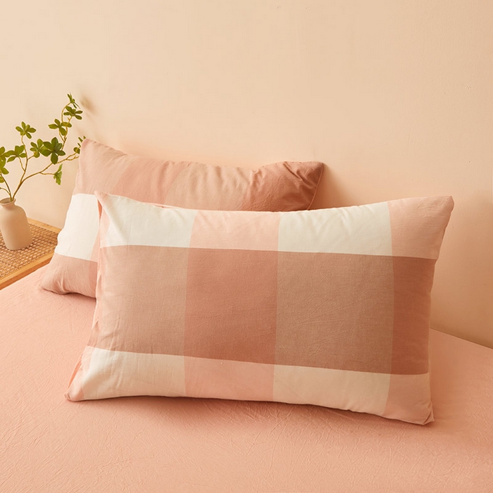 91家纺网 家纺一手货源 找家纺 秋泽家纺 2025新款全棉色织水洗棉棉花夏被夏凉被空调被 粉大格