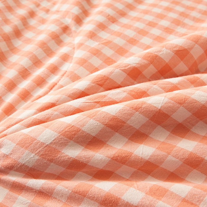 91家纺网 家纺一手货源 找家纺 秋泽家纺 2025新款全棉色织水洗棉棉花夏被夏凉被空调被 粉小格