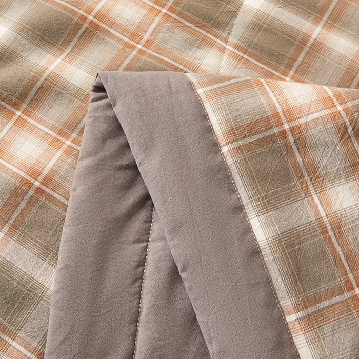 91家纺网 家纺一手货源 找家纺 秋泽家纺 2025新款全棉色织水洗棉棉花夏被夏凉被空调被 洛卡灰