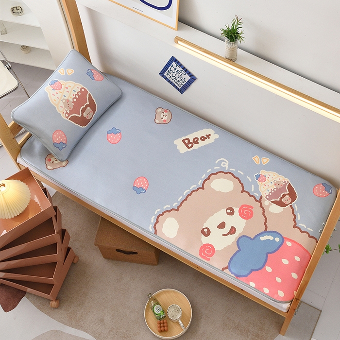 多乐家纺 2025新款学生床数码大版印花冰丝凉席（专版花型） 嘟嘟熊