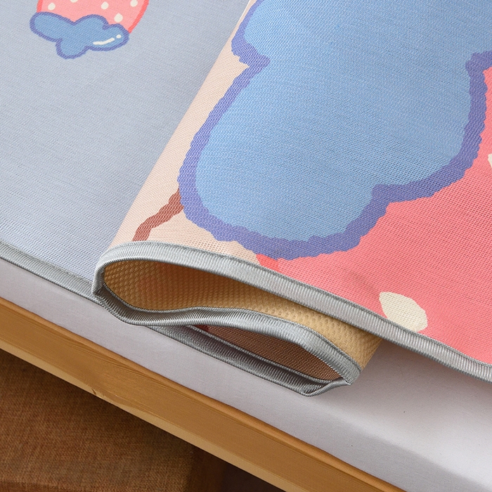 91家纺网 家纺一手货源 找家纺 多乐家纺 2025新款学生床数码大版印花冰丝凉席（专版花型） 嘟嘟熊