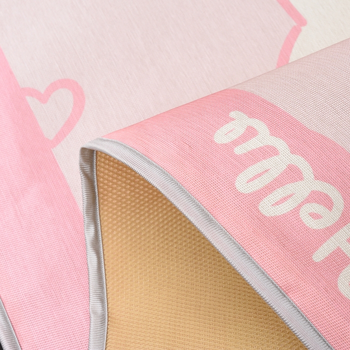 91家纺网 家纺一手货源 找家纺 多乐家纺 2025新款学生床数码大版印花冰丝凉席（专版花型） 粉兔兔