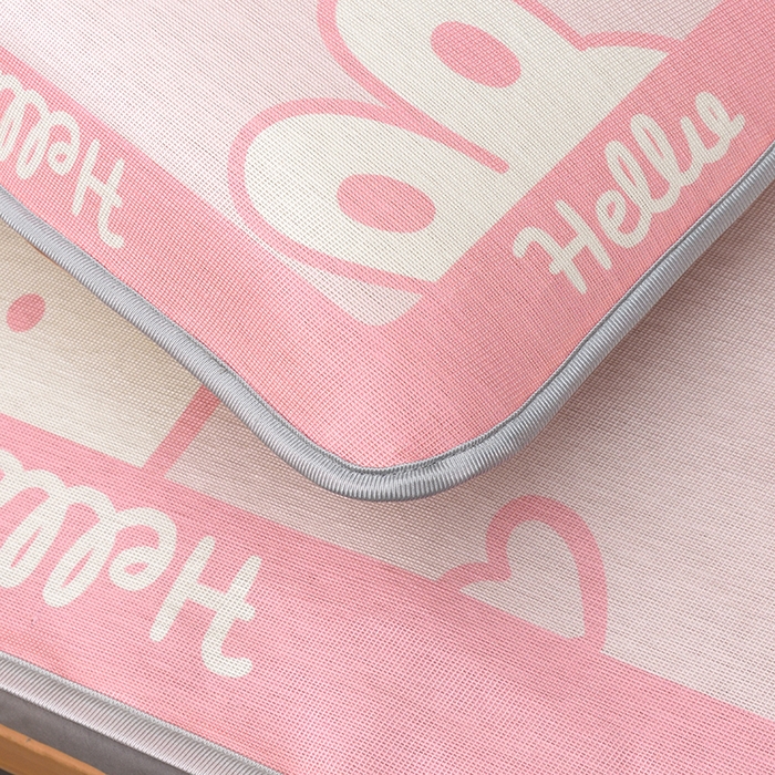 91家纺网 家纺一手货源 找家纺 多乐家纺 2025新款学生床数码大版印花冰丝凉席（专版花型） 粉兔兔