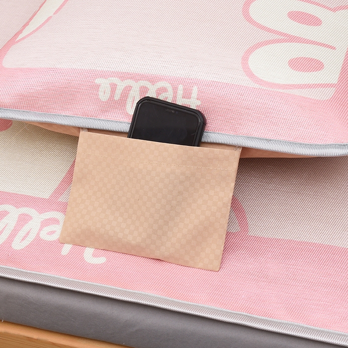 91家纺网 家纺一手货源 找家纺 多乐家纺 2025新款学生床数码大版印花冰丝凉席（专版花型） 粉兔兔