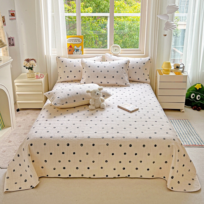 91家纺网 家纺一手货源 找家纺 （总）羽爱家纺 2025新款A类13372全棉印花砂洗床盖套件