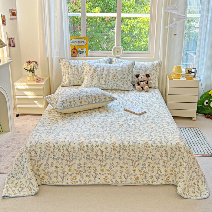 91家纺网 家纺一手货源 找家纺 （总）羽爱家纺 2025新款A类13372全棉印花砂洗床盖套件