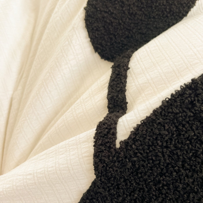 91家纺网 家纺一手货源 找家纺 多乐家纺 2025新款超柔加厚有氧提花针织小竺棉绣花四件套(提供买家秀） 大脸猫-白绿