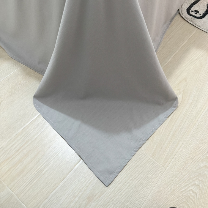 91家纺网 家纺一手货源 找家纺 多乐家纺 2025新款超柔加厚有氧提花针织小竺棉绣花四件套(提供买家秀） 小白-蓝灰