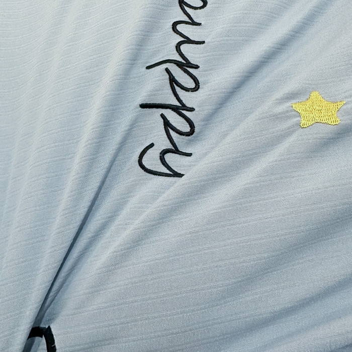 91家纺网 家纺一手货源 找家纺 多乐家纺 2025新款超柔加厚有氧提花针织小竺棉绣花四件套(提供买家秀） 小白-蓝蓝