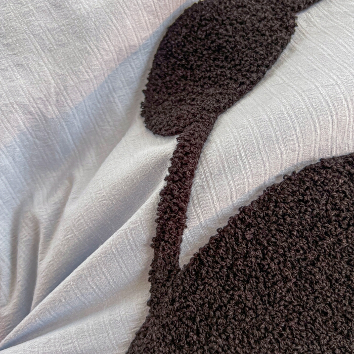 91家纺网 家纺一手货源 找家纺 多乐家纺 2025新款超柔加厚有氧提花针织小竺棉绣花四件套(提供买家秀） 大脸猫-蓝蓝