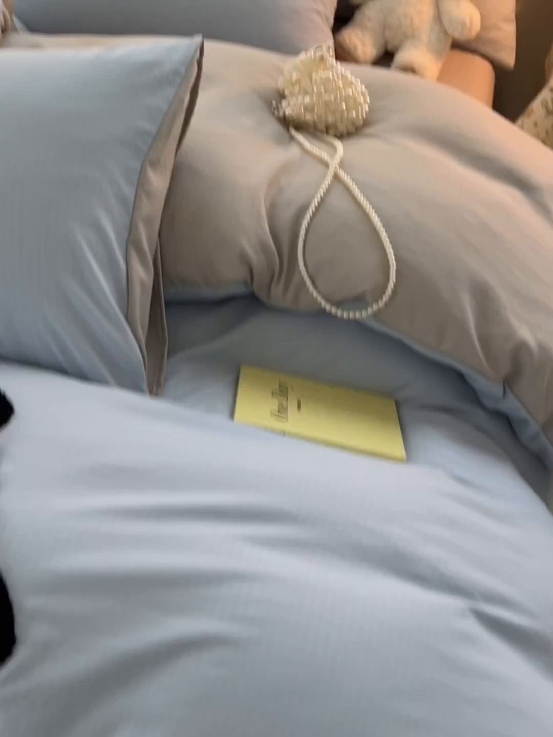 91家纺网 家纺一手货源 找家纺 多乐家纺 2025新款超柔加厚有氧提花针织小竺棉绣花四件套(提供买家秀） 大脸猫-蓝灰