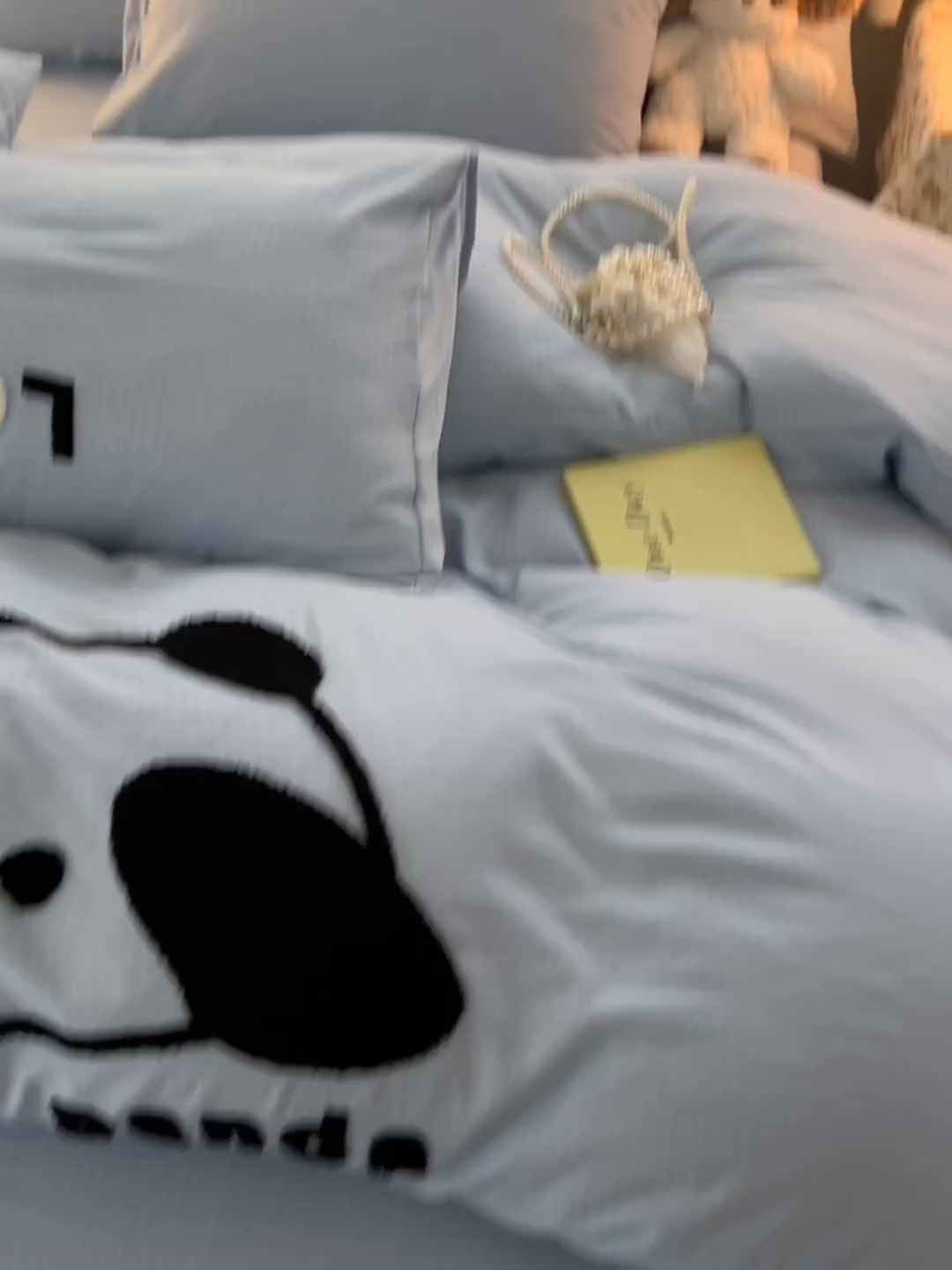 91家纺网 家纺一手货源 找家纺 多乐家纺 2025新款超柔加厚有氧提花针织小竺棉绣花四件套(提供买家秀） 大脸猫-蓝蓝