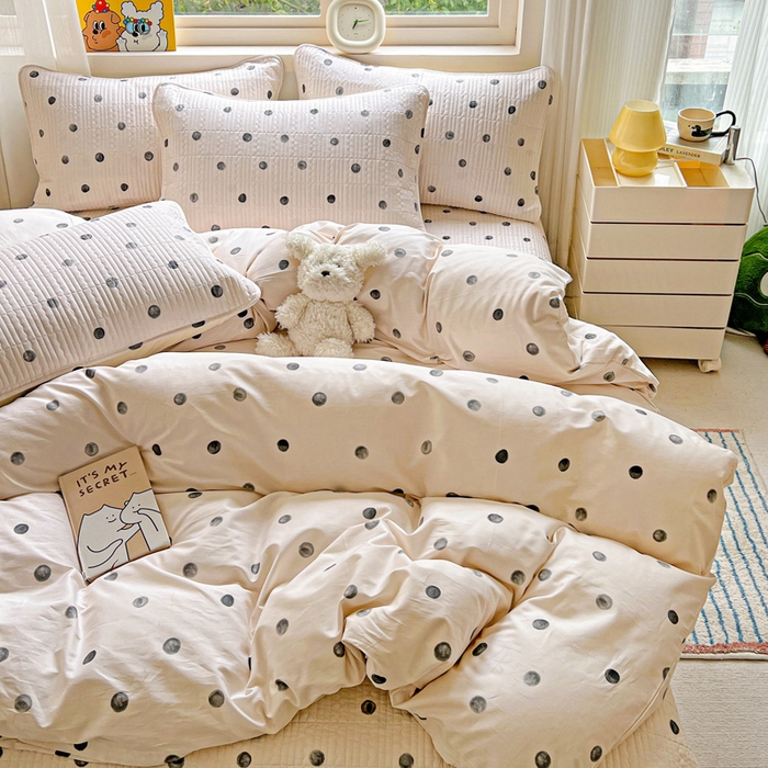 91家纺网 家纺一手货源 找家纺 羽爱家纺 2025新款A类13372全棉印花砂洗床盖套件 艺术生活