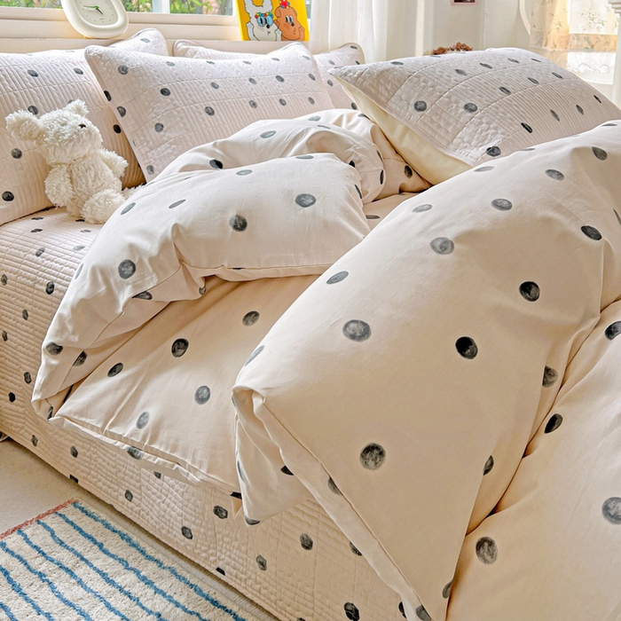 91家纺网 家纺一手货源 找家纺 羽爱家纺 2025新款A类13372全棉印花砂洗床盖套件 艺术生活