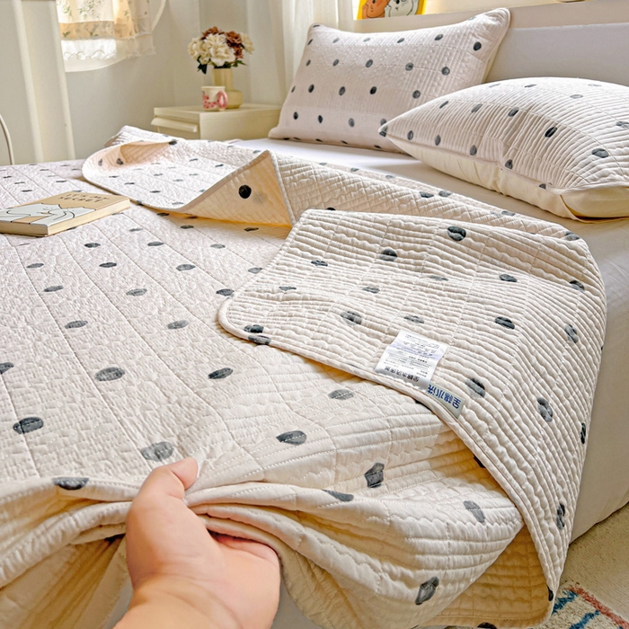 91家纺网 家纺一手货源 找家纺 羽爱家纺 2025新款A类13372全棉印花砂洗床盖套件 艺术生活