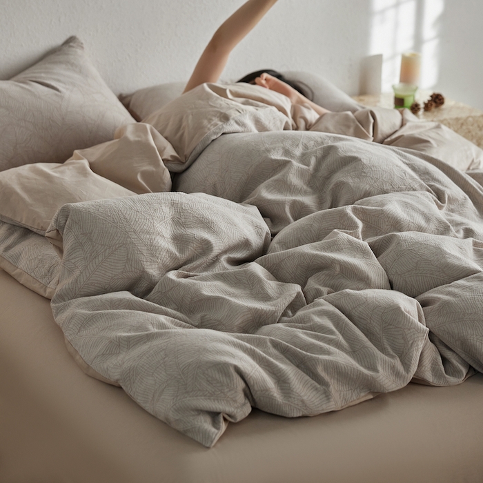 91家纺网 家纺一手货源 找家纺 千朵森 2025新款全棉色织提花四季款四件套-艾薇 艾薇-流光杏