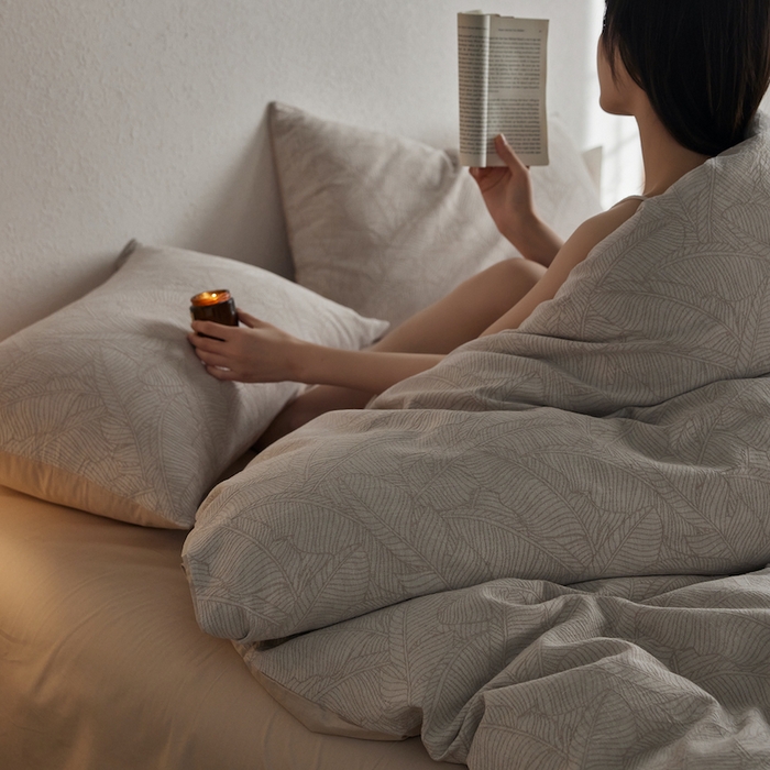 91家纺网 家纺一手货源 找家纺 千朵森 2025新款全棉色织提花四季款四件套-艾薇 艾薇-流光杏