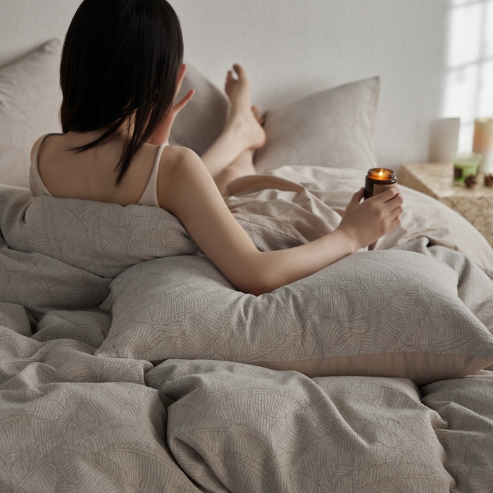 91家纺网 家纺一手货源 找家纺 千朵森 2025新款全棉色织提花四季款四件套-艾薇 艾薇-流光杏