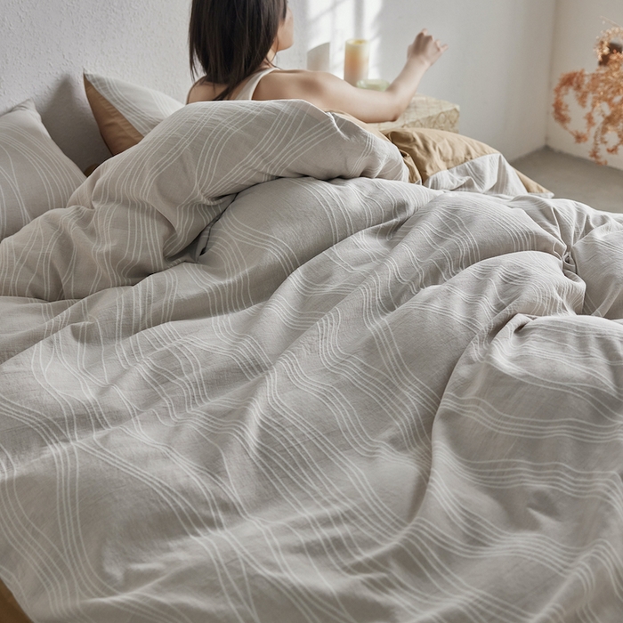 91家纺网 家纺一手货源 找家纺 千朵森 2025新款全棉色织提花四季款四件套-艾薇 艾薇-慕斯卡