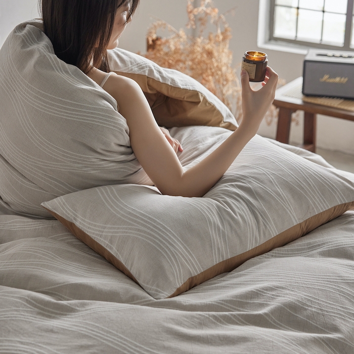 91家纺网 家纺一手货源 找家纺 千朵森 2025新款全棉色织提花四季款四件套-艾薇 艾薇-慕斯卡