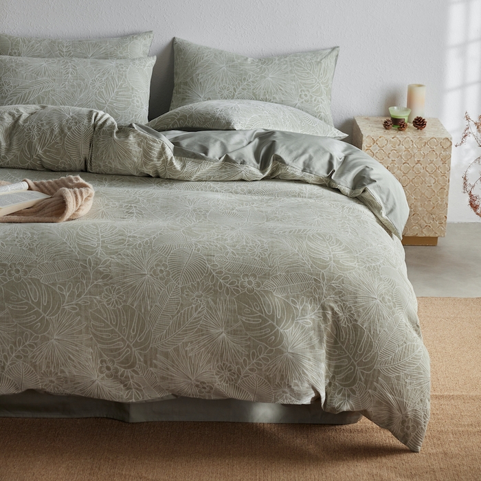 91家纺网 家纺一手货源 找家纺 千朵森 2025新款全棉色织提花四季款四件套-艾薇 艾薇-亚特绿