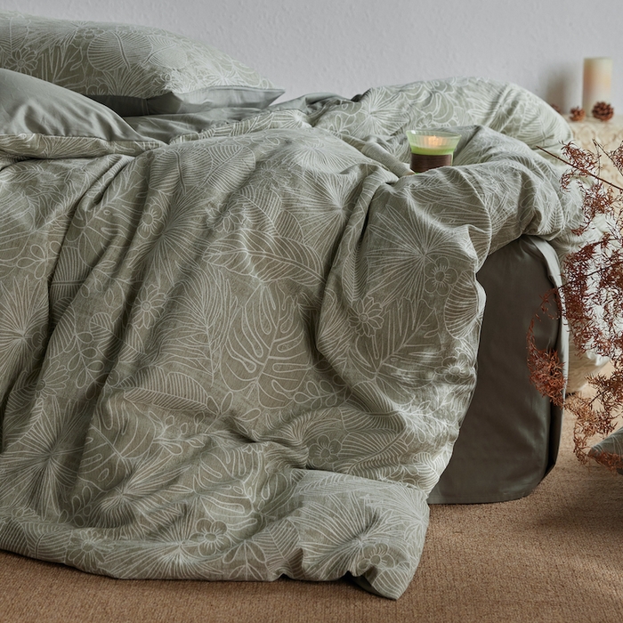 91家纺网 家纺一手货源 找家纺 千朵森 2025新款全棉色织提花四季款四件套-艾薇 艾薇-亚特绿