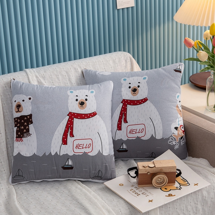 91家纺网 家纺一手货源 找家纺 悦织湾家纺 2025新款精疏棉抱枕被靠枕抱枕毯轻奢时尚卡通小清新电商直播热销款 航海日记