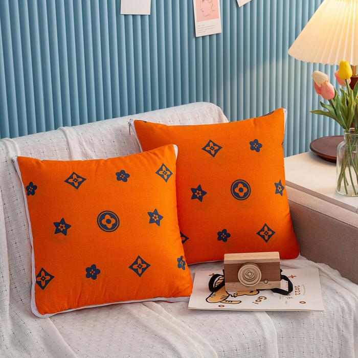 91家纺网 家纺一手货源 找家纺 悦织湾家纺 2025新款精疏棉抱枕被靠枕抱枕毯轻奢时尚卡通小清新电商直播热销款 幸运草 -桔