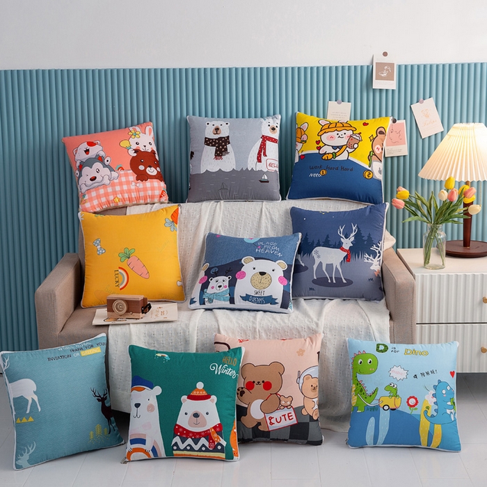 91家纺网 家纺一手货源 找家纺 悦织湾家纺 2025新款精疏棉抱枕被靠枕抱枕毯轻奢时尚卡通小清新电商直播热销款 暴富呀