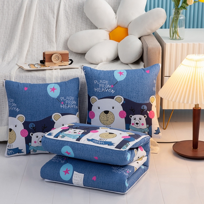 91家纺网 家纺一手货源 找家纺 悦织湾家纺 2025新款精疏棉抱枕被靠枕抱枕毯轻奢时尚卡通小清新电商直播热销款 相守