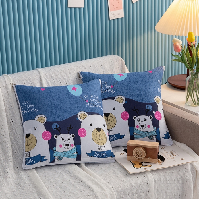 91家纺网 家纺一手货源 找家纺 悦织湾家纺 2025新款精疏棉抱枕被靠枕抱枕毯轻奢时尚卡通小清新电商直播热销款 相守