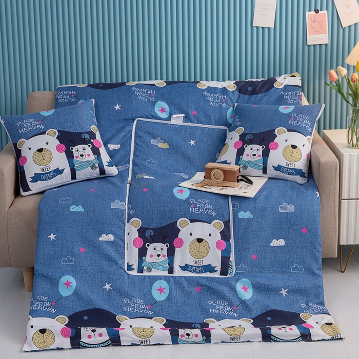 悦织湾家纺 2025新款精疏棉抱枕被靠枕抱枕毯轻奢时尚卡通小清新电商直播热销款 相守