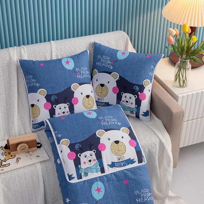 91家纺网 家纺一手货源 找家纺 悦织湾家纺 2025新款精疏棉抱枕被靠枕抱枕毯轻奢时尚卡通小清新电商直播热销款 相守