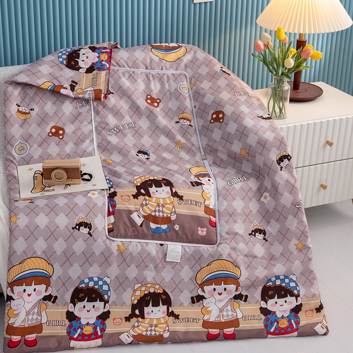 91家纺网 家纺一手货源 找家纺 悦织湾家纺 2025新款精疏棉抱枕被靠枕抱枕毯轻奢时尚卡通小清新电商直播热销款 旅行