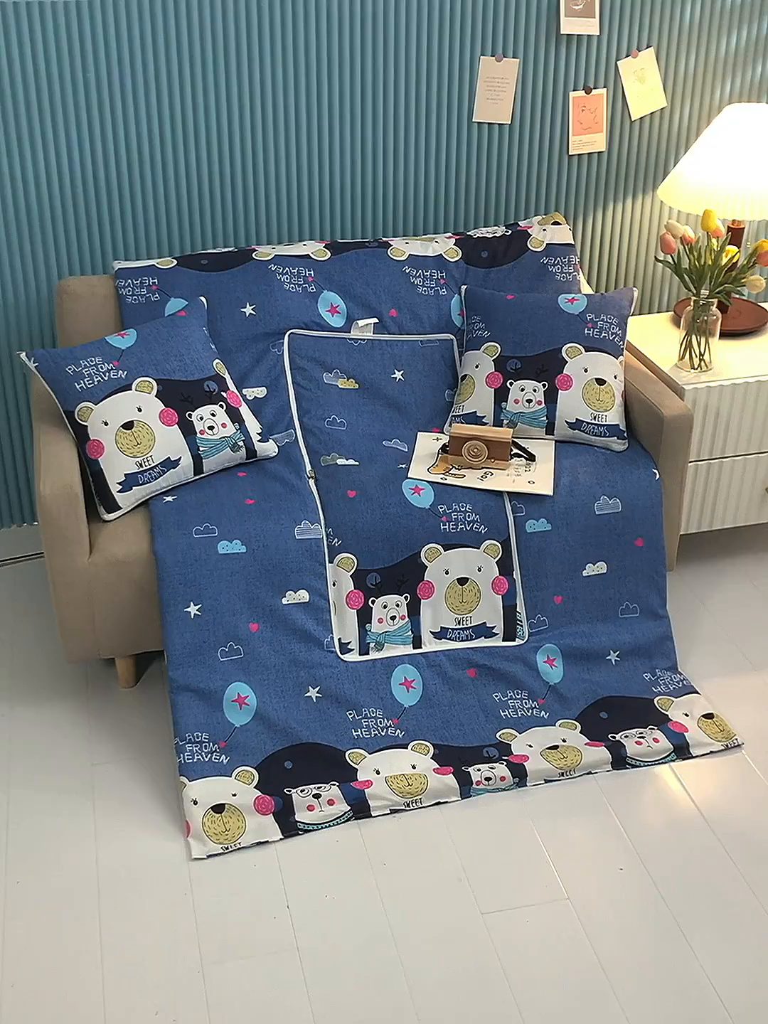 91家纺网 家纺一手货源 找家纺 悦织湾家纺 2025新款精疏棉抱枕被靠枕抱枕毯轻奢时尚卡通小清新电商直播热销款 相守