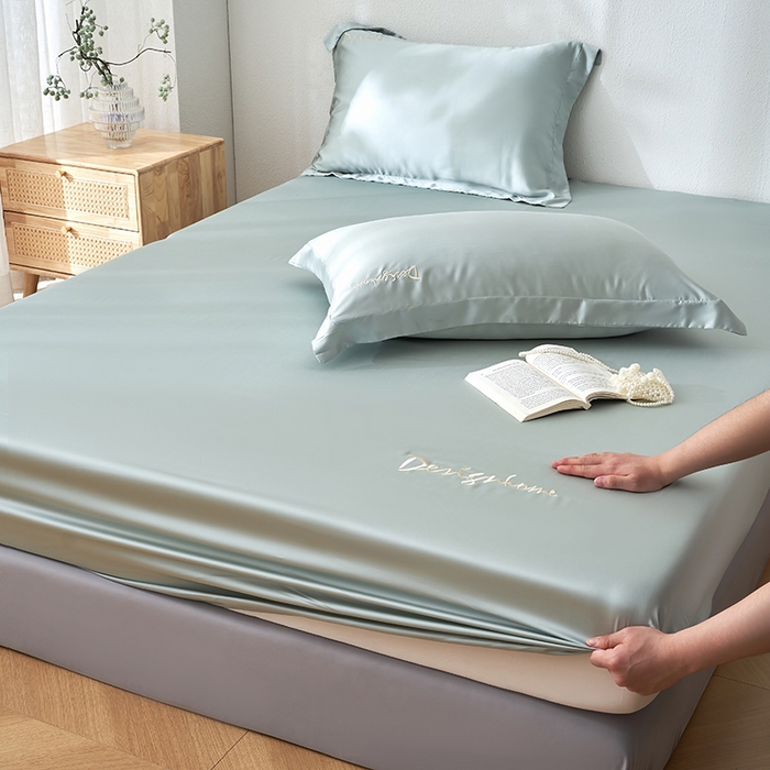 91家纺网 家纺一手货源 找家纺 （总）黛舒家居 2025新款60S兰精天丝纯色简绣单床笠