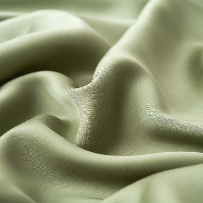 91家纺网 家纺一手货源 找家纺 黛舒家居 2025新款60S兰精天丝纯色简绣单床笠 松绿