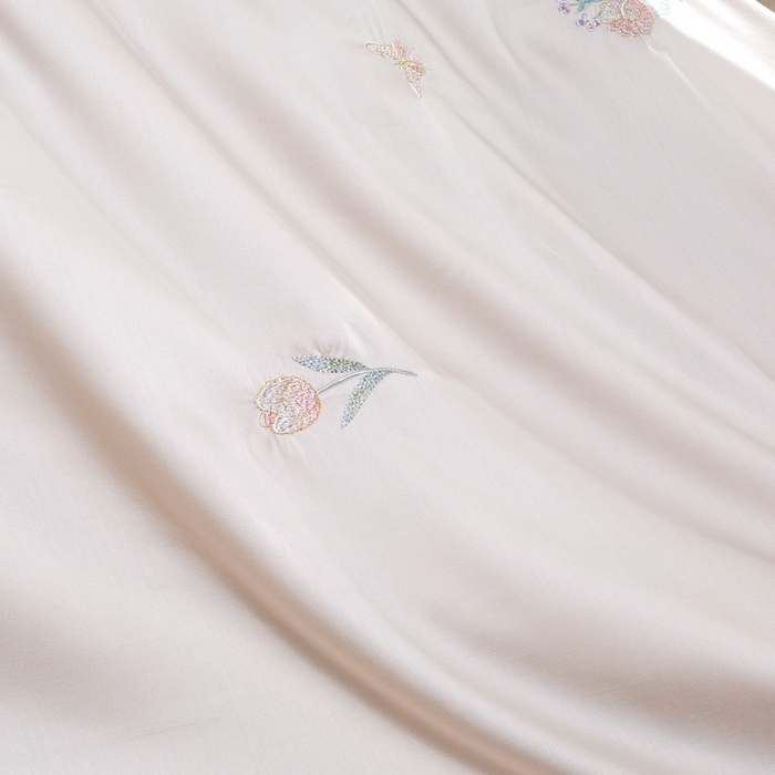 91家纺网 家纺一手货源 找家纺 千朵森 2025新款60S奥地利兰精天丝四件套-春满郁金香 郁金香金