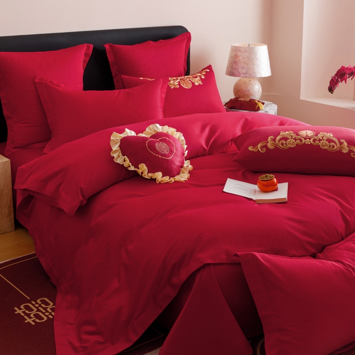 91家纺网 家纺一手货源 找家纺 东方合美（原：皇家传奇） 2025婚庆小红书纯棉系列 喜事到