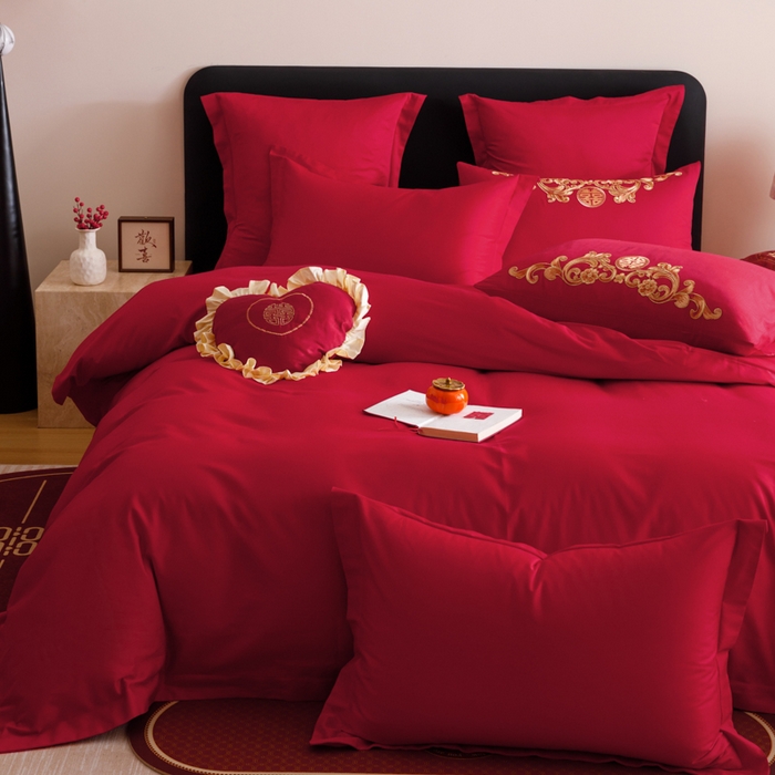 91家纺网 家纺一手货源 找家纺 东方合美（原：皇家传奇） 2025婚庆小红书纯棉系列 喜事到