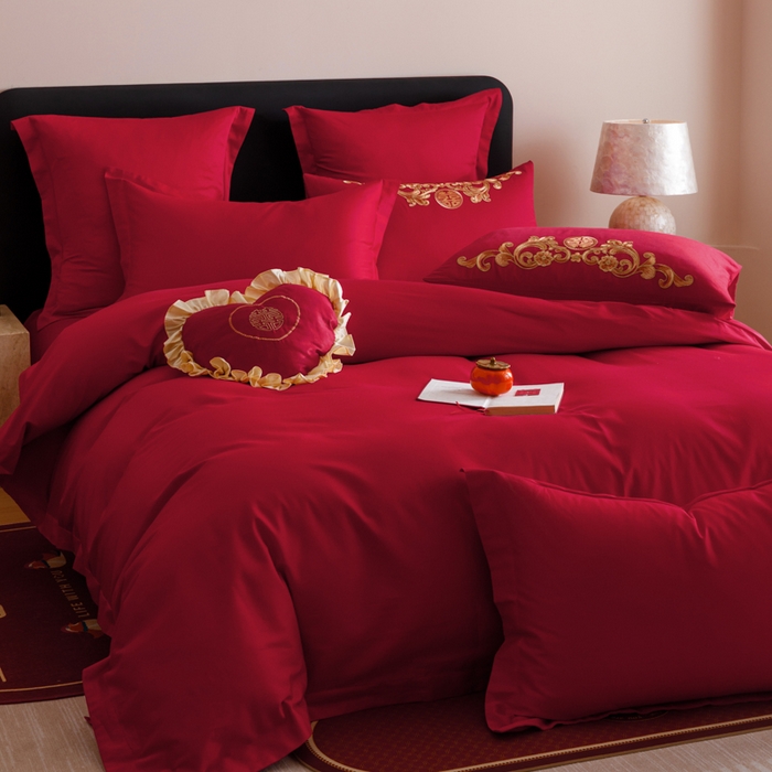 91家纺网 家纺一手货源 找家纺 东方合美（原：皇家传奇） 2025婚庆小红书纯棉系列 喜事到