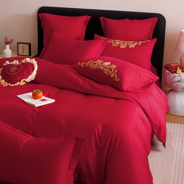 91家纺网 家纺一手货源 找家纺 东方合美（原：皇家传奇） 2025婚庆小红书纯棉系列 喜事到