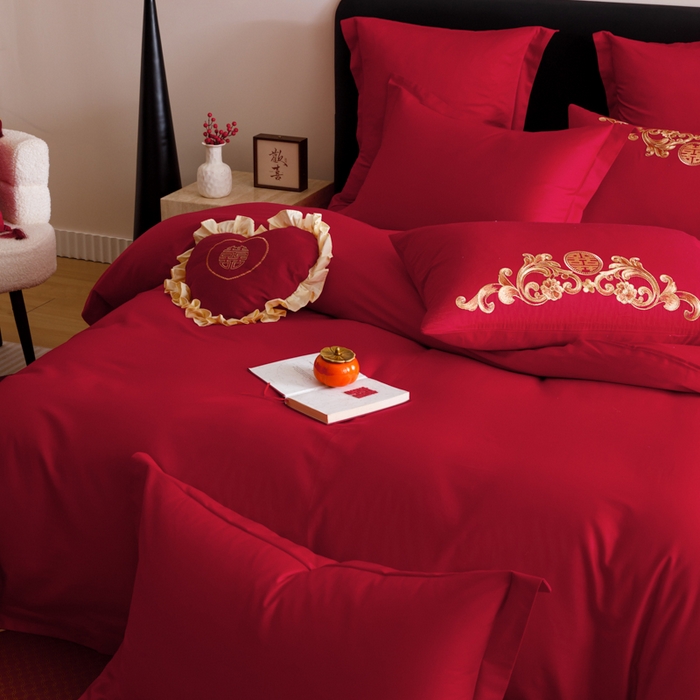 91家纺网 家纺一手货源 找家纺 东方合美（原：皇家传奇） 2025婚庆小红书纯棉系列 喜事到