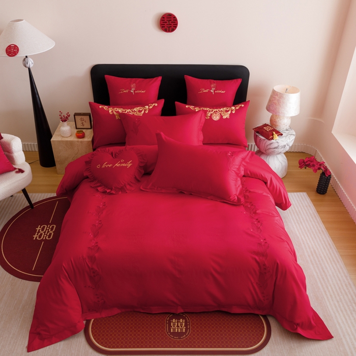 91家纺网 家纺一手货源 找家纺 东方合美（原：皇家传奇） 2025婚庆小红书纯棉系列 铃兰花