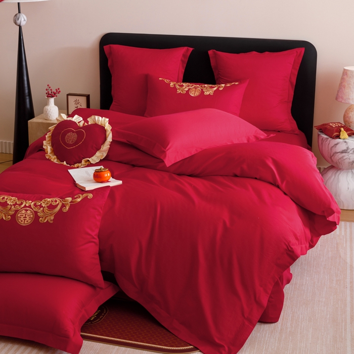 91家纺网 家纺一手货源 找家纺 东方合美（原：皇家传奇） 2025婚庆小红书纯棉系列 喜事到