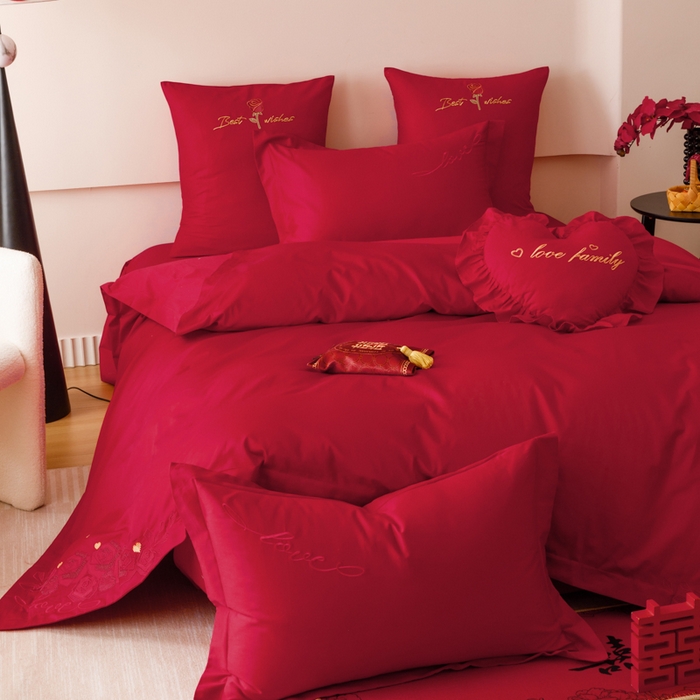 91家纺网 家纺一手货源 找家纺 东方合美（原：皇家传奇） 2025婚庆小红书纯棉系列 花颜浪漫